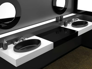 ELLISSE FL SMALL - Inset round washbasin _ Glass Design